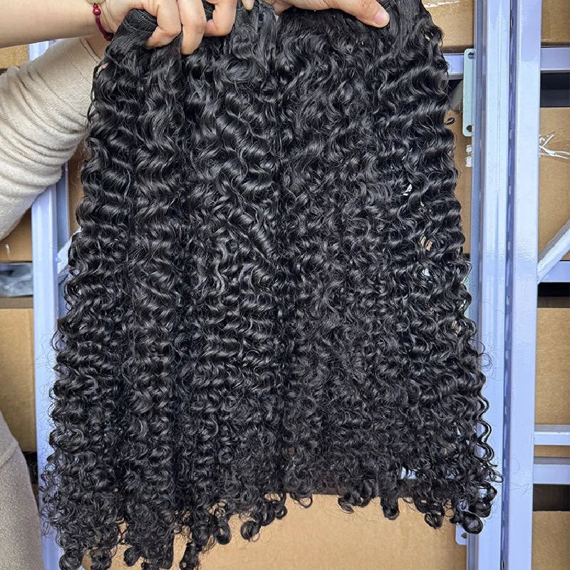 Water Jerry Curly Bundles Original Vietnamese Kinky Curly Hair Bundles Afro Bouncy Curly Weaving Raw 100% Human Hair Extensions
