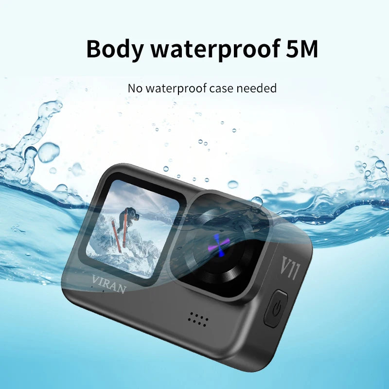 VIRAN V11 5K 4K60FPS Action Camera 4K Bicycle Camera Electronic Stabilizer WiFi Sport Camera Helmet Video Recording Cameras