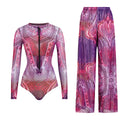 Women's Long Sleeve Swimwear Sunscreen One Piece Swimsuit | SAMAG