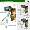 80x100 HD ZOOM Monocular Telescope Portable Powerful Binoculars Long Range Telescope For Hunting Camping With Tripod Phone Clip
