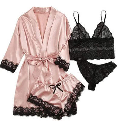 European and American Sexy Women's Pajamas Four - piece | SAMAG