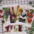 5Pcs Random 20x20cm Small Square Tea Towels Terry Cotton Printed Absorbent Kitchen Dishcloth Party Gift