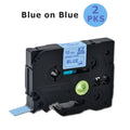 2PK Fabric 12mm*3m Blue on White IRON Tapes TZe-FA4 TZ FA231 TZe-FA531 TZe-FAE3 for Brother Label Printers P-touch