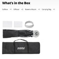 AMBITFUL 30*120cm 60*90cm Bowens Mount Strip Softbox Grid Side Wings Open Mattbox Photography Quick-setup Studio LightBox Q7