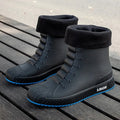Fashionable Anti-Slip Short Rain Boots Men's Work Shoes Waterproof Kitchen Chef Rubber Shoes Men's Car Wash Fishing Work Water S