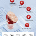 Hearing Aid Invisible Adjustable Wireless Hearing Aids Mini CIC Left/Right Ear Sound Amplifier For Adults Elderly Severe Loss