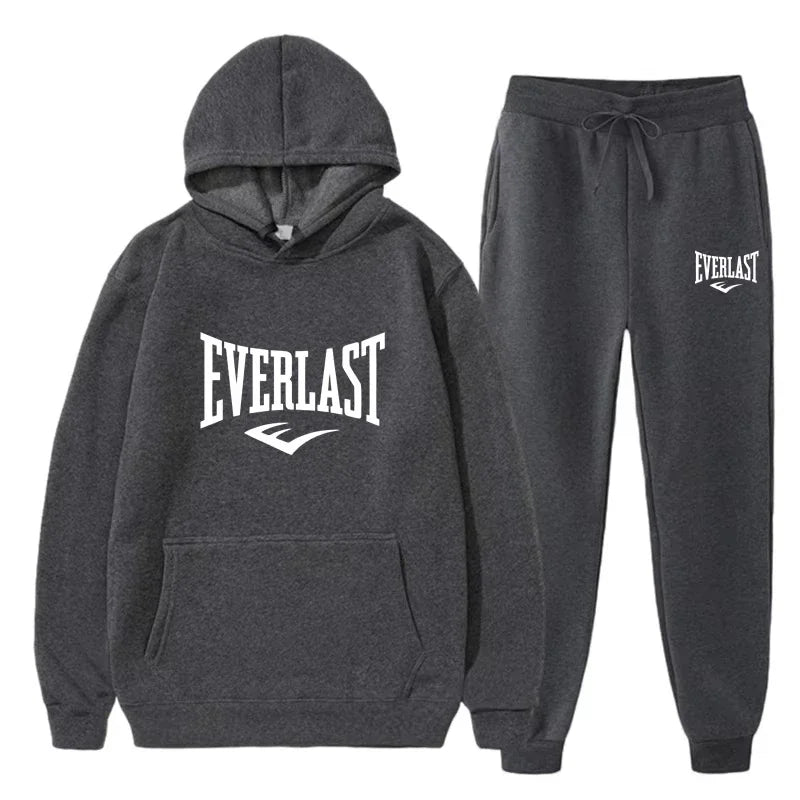 Men's EVERLAST Sportswear Fitness Gym Clothing Running Set Straps Autumn_Winter Hoodie New Style clothes for - View 5 | SAMAG