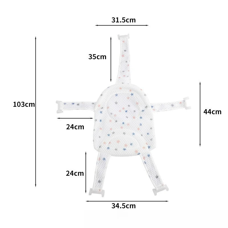 Baby Children Bath Net Bath Mat Baby Bath Support Frame Bathtub Resting Newborn Suspension Mat Bath Rack Sitting