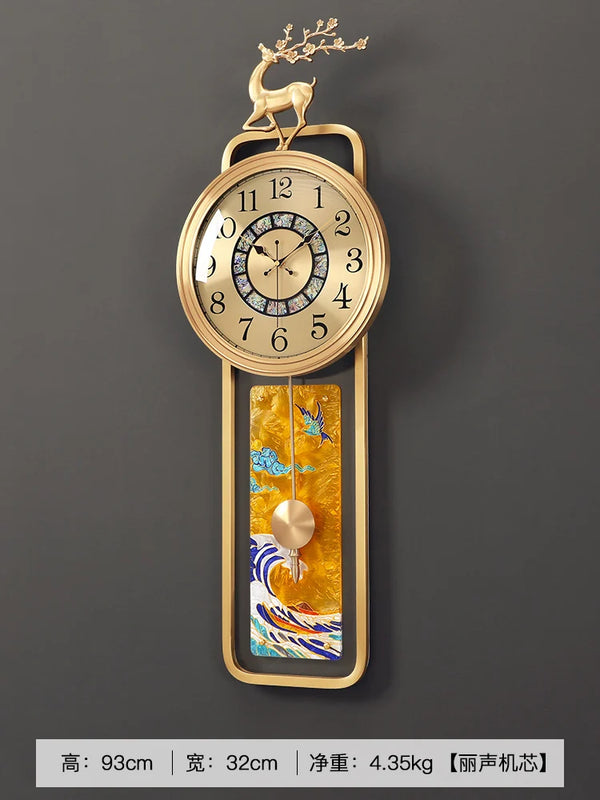 European Industrial Wall Clock Modern Living Room Office Art Wall Clock Luxury Pendulum Reloj De Pared Para Sala Home Decor