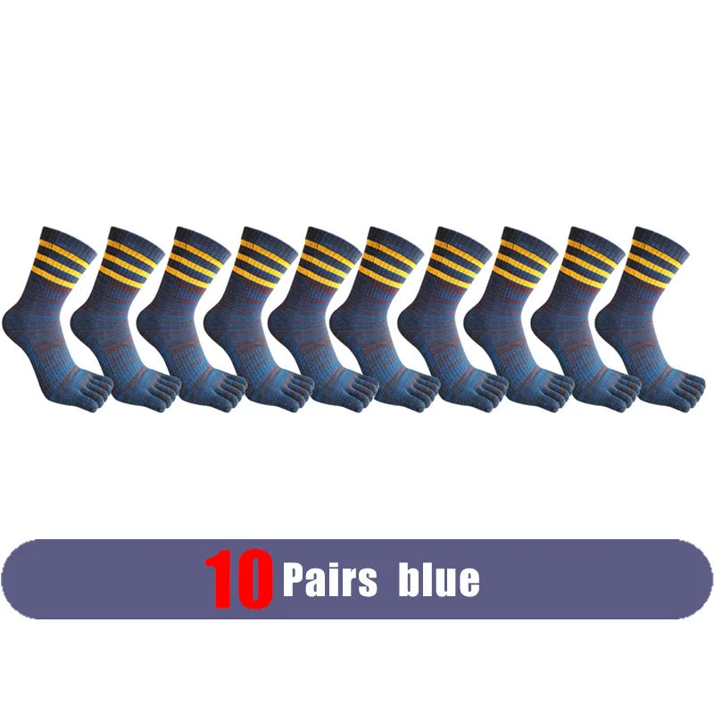 Pairs Man Toe Sport Socks Short Cotton Striped Colorful | SAMAG
