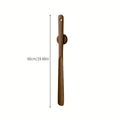 1pc 50cm Wooden Magnetic Beech Shoe Horn Long-handled Shoe Wearing Tool for Home Use with Drill-free Magnetic Base Shoe Horn