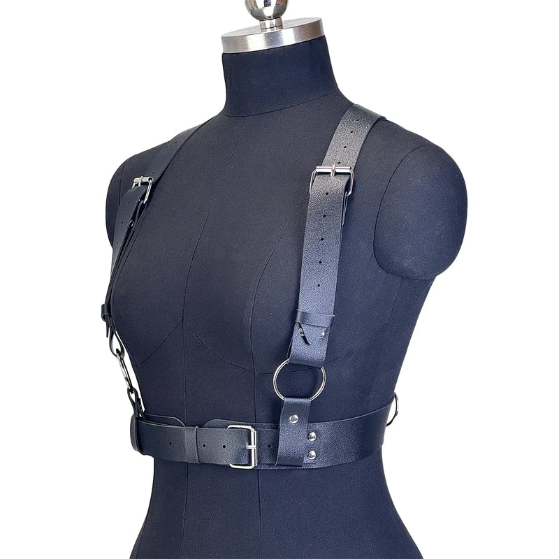 Fashion Belt Street Style Chest Harness Belt Suspenders for Women Decoration Punk Rock Leather Belt Gothic Clothing Accessories