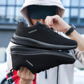 Ngouxm Men Running Sneakers Lightweight Sport Classical Lace Up Mesh Breathable Casual Shoes Male Fashion