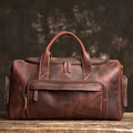 NUPUGOO-Genuine Leather Travel Bag for Men, Vintage Hand Luggage, Boston Bag, Duffle, Large Capacity, Shoulder Bag for 16 "Lapto