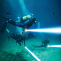Diving flashlight charging strong light XHP70 focusing - View 5 | SAMAG