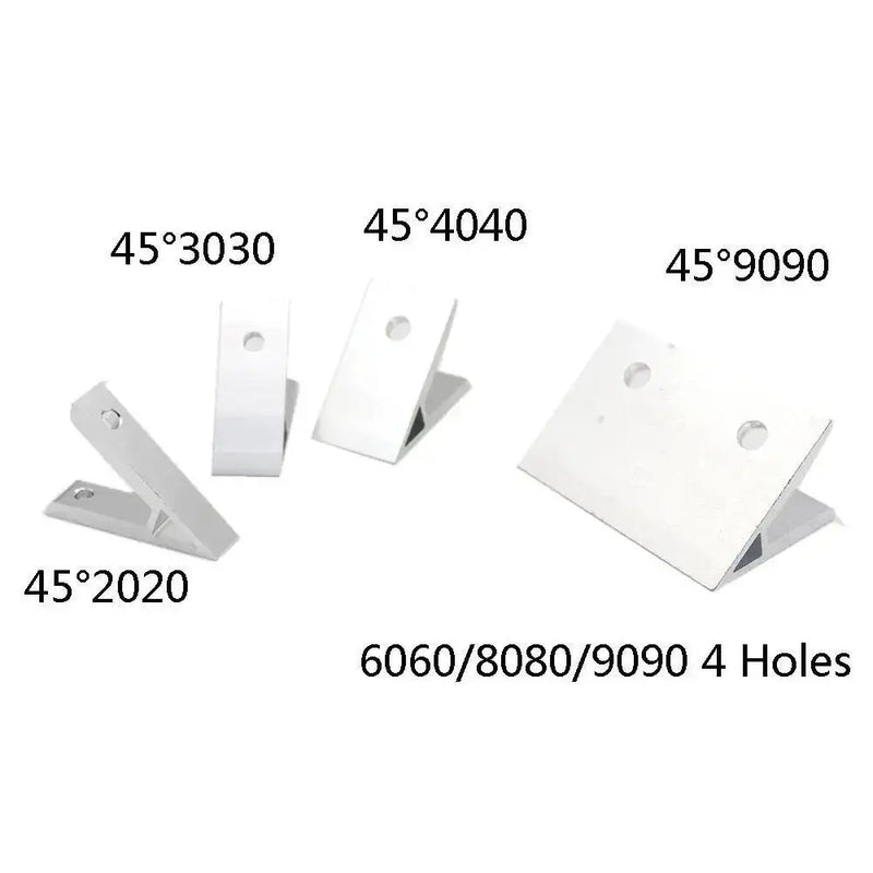 2X 45Degree 2020 3030 4040 4545 3060 4080 4590 Inside Corner Angle Bracket Connection Joint For Aluminum Profile 3d Printer Part