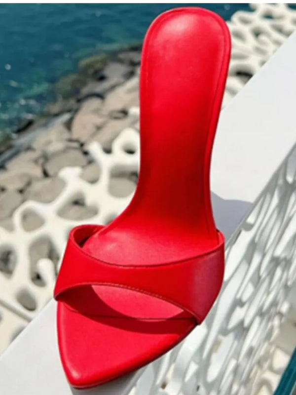 2026Summer New Pointed Thin High-heeled Women's Sandals, Sexy and Comfortable Party Fashionable High-heeled Slippers