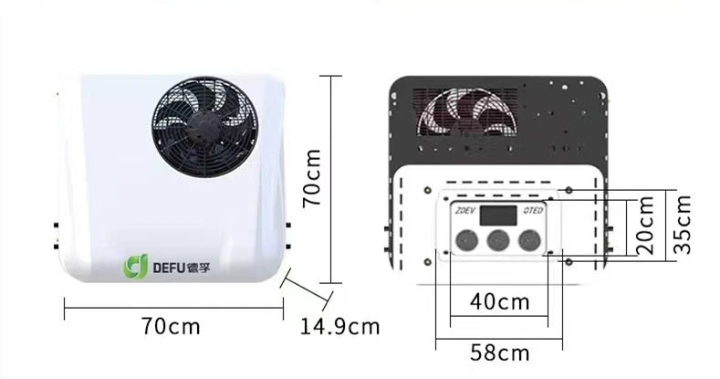 Refrigerant Included, Sea Freight Only, Rooftop Vehicle Battery Electric Automatic 12v Dc Air Conditioner For Car RV Truck