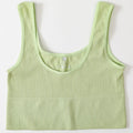 Women's Ribbed Bra Seamless Tank Top Comfort Sports Bralette Wireless Activewear Underwear Stretchy Vest Lingerie Intimates M-XL