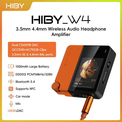 HiBy W4 3.5mm 4.4mm Wireless Audio HiFi Headphone | SAMAG