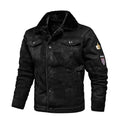 2025 Pu Jacket Men Thick Warm Military Bomber Tactical Leather Jackets Mens Outwear Fleece Fur Collar Windbreaker Coat Male