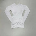 1 Piece Women Bodysuit Sportwear Backless Long Sleeve Short Leggings Seamless High Stretch for Yoga Run Gym Fitness Workout