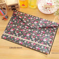 1PC A4 File Folder Elegant Little Flowers Fabric Paper Holder Floral Large Capacity Document Bag Filing Briefcase Organizer Bag
