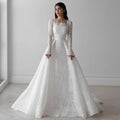 Gorgeous Lace Wedding Dress for Bride Customized Square - View 5 | SAMAG