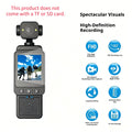 2K HD Action Camera, One-Button & Loop Recording, Portable Cam for Outdoor Sports Travel Daily Vlog