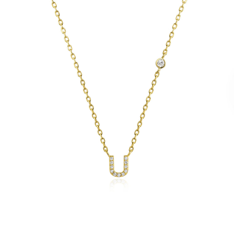 ANDYWEN 925 Sterling Silver Gold Small 26 Letters A- Z Zircon CZ Pendant Monogram Necklace Me 2020 Initial Alphabet M A Jewelry