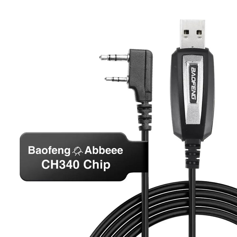 Baofeng 2 Pins Plug USB Programming Cable for Baofeng UV-5R  UV-21 13 BF-888S Quansheng K5 K6 Walkie Talkie FTDI Upgrade Cable