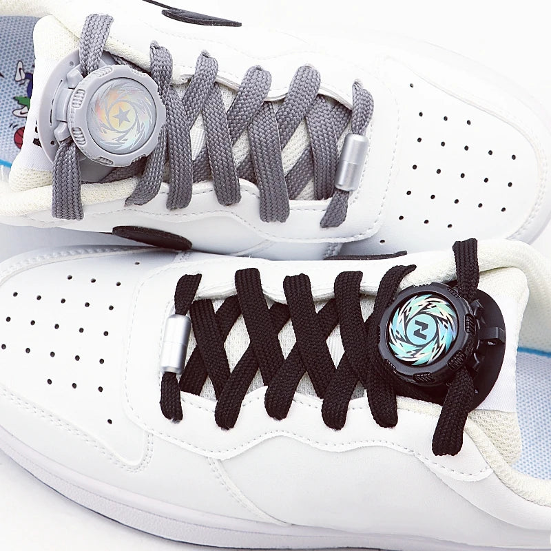 New Swivel Buckle Laces Adults Kids Sneakers No Tie Shoe Laces Automatic Flat Shoelaces Without Ties Casual Shoes