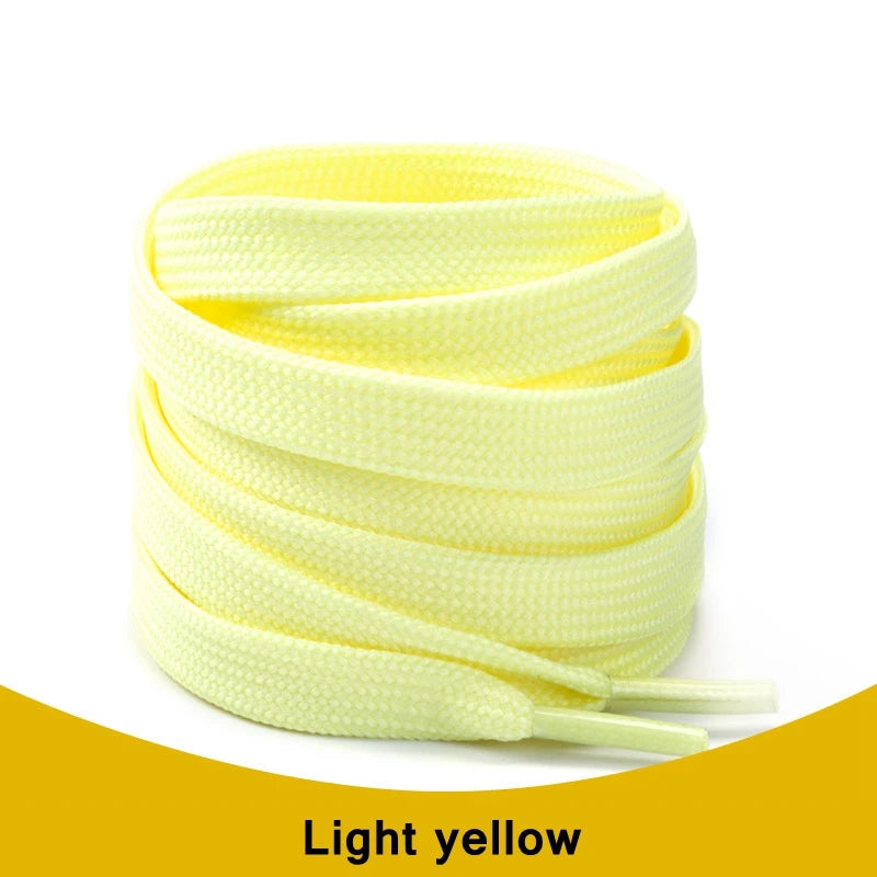 Classic Solid Color Laces 0.8cm Wide Flat Shoes Sneakers shoelaces Shoe Accessories 100/120/140cm shoelace 1Pair