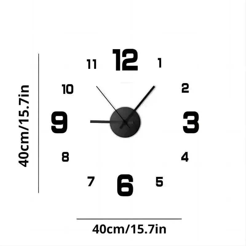 2024 Wall Clock Modern Design Large 3D DIY Quartz Fashion Watch Acrylic Mirror Sticker Living Room Home Decorations Decor Clocks
