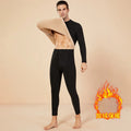 Winter Thermal Underwear Set Half-high Collar First Layer 2 Pieces Tops + Pants Fleece Warm Elastic Thermal Thick Underwear Set