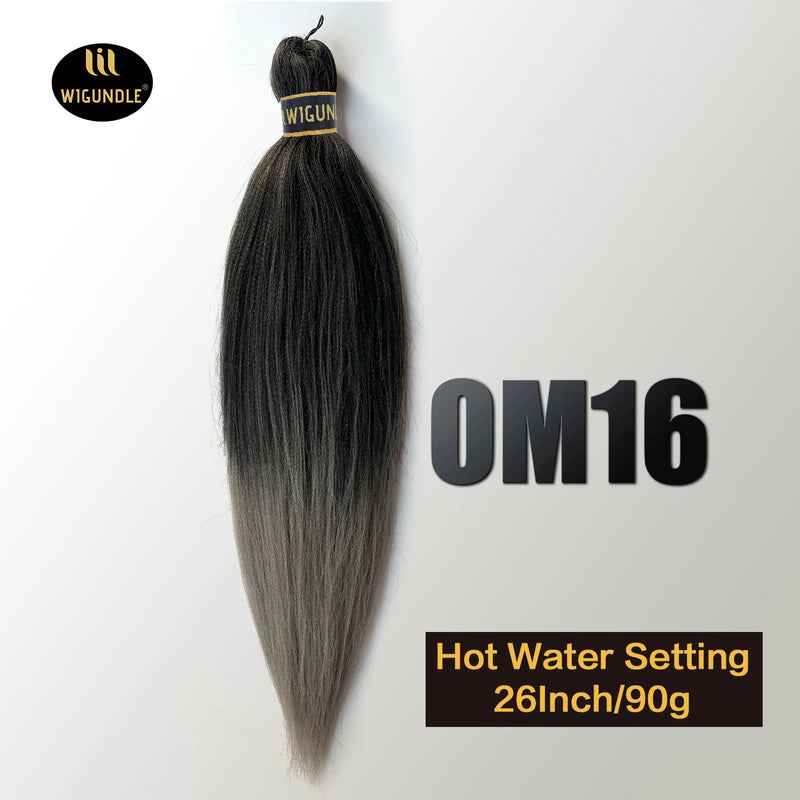 Kanekalon 26inch Hot Water Set Pre Stretched Jumbo Braiding Hair Box Twist Braids Synthetic Hair Extensions For Women Soft Yaki