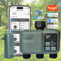 Tuya Wifi+RF433 3-outlet water timer Garden Water Timer Rain Delay Filter Programmable Automatic Irrigation Controller