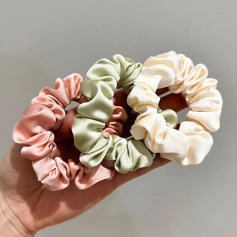 1/3 Pcs Minimalist Sweet Fabric Hair Ties for Women Floral Polka Dot Printed Hair Scrunchies Elastic Accessories Wholesale