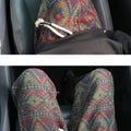 Wide leg pants Men's Vintage Geometric Knitted jacquard pants Casual Straight  Pants Ethnic Tribal Style Winter Trousers man