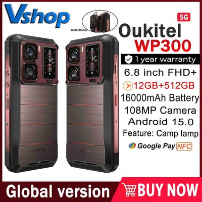 Oukitel WP300 Rugged Smartphone 12GB+512GB 120W Android | SAMAG