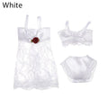 3Pcs/set Pajamas Colorful 3 In 1 Clothing Underwear Lingerie Bra Dress Lace Homewear Accessories Clothes for 1/6 Doll