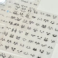 10Pcs Cute PET Emoticon Stickers DIY Journal Scrapbooking Decorative Material Stickers Kawaii Handbook Meme Stickers Kids