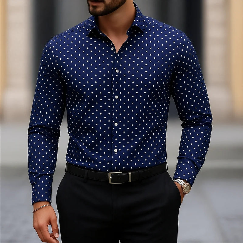 Men's Long Sleeve Shirt Casual Slim Fit Button Down | SAMAG