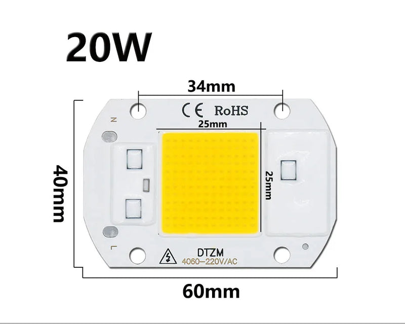 10W 20W 30W 50W AC220V  LED COB chip Engine Smart IC Chips For DIY LED Floodlight Spotlight Lamp