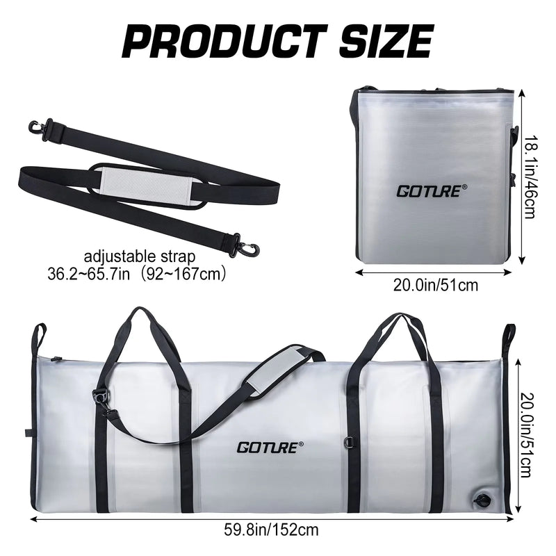 Goture Insulated Fishing Cooler Bag Expended Bottom - View 8 | SAMAG