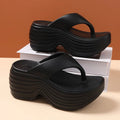 Women's Clip Toe Platform Flip Flops Summer Lightweight Soft Sole EVA Slippers for Women Thick Sole Non Slip Beach Shoes Slides