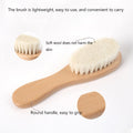 Wooden Baby Hair Brush Comb Soft Baby Bath Brush Clean Hair Body Gentlely Newborn Protect Shower Infant Wash Care Tool