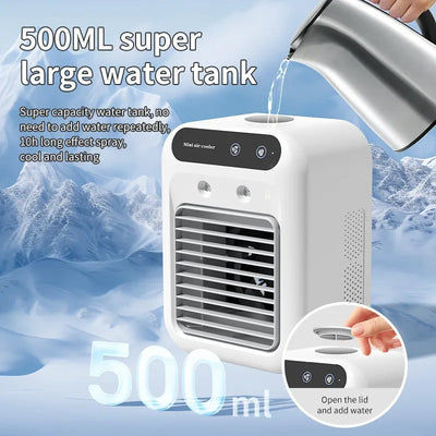 Portable mini desktop air conditioner fan, low noise | SAMAG