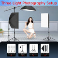 50x70cm Softbox 45W/70W Bulb Photography Studio Photo Lighting Kit Continuous Light System For Camera With  Remote Control