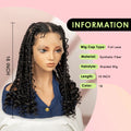 Full Lace Braided Wigs 16 In Synethetic Crochet Hair Wig Box Braids Boho Hairstyles Wigs for Women Short Bob Wig Knotless